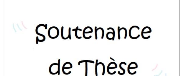 Soutenance de thèse
